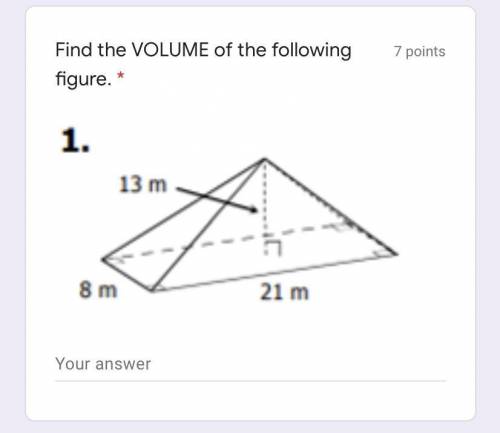 Does anyone know how to find the volume for this shape ??