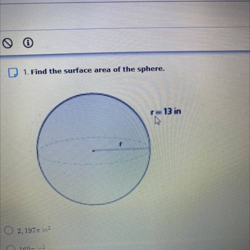 1. Find the surface area of the sphere. Can someone please help