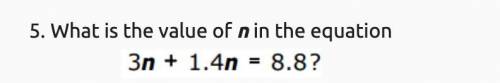 What is the value of n in the equation