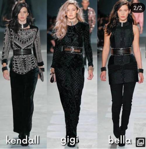 Which lady in the black did you like the most ?

choose any 2 from - Kendall , Gigi and bella and