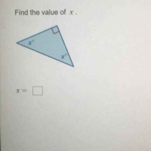 Find the value of x. plz helpp