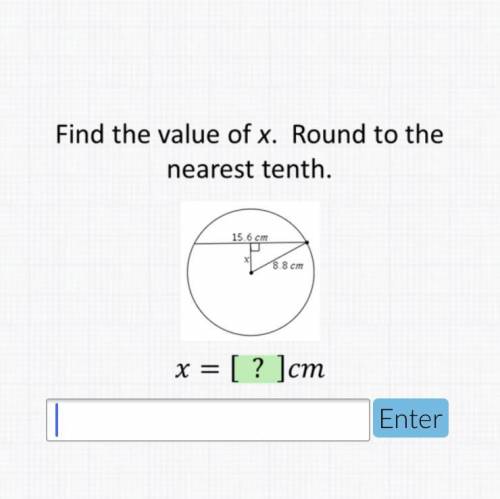 Find the value of X. Round to the nearest tenth.￼