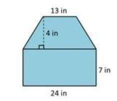 EASY 15 POINTS!

what is the area?
shape below
358 in^2
94 in^2
168 in^2
242 in^2