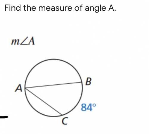 Help plz 
Find the measure of A