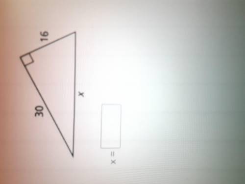 Use the Pythagorean Theorem to find the value of x