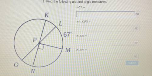 ASAP please, arc and angle measures