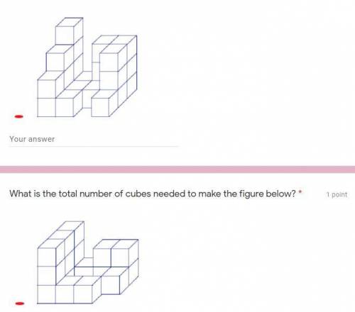 What is the total number of cubes needed to make the figure below?

if you send links, I will repo