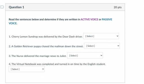 Active or passive voice 
screen shot