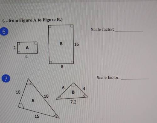 From Figure A to Figure B find the scale factor​