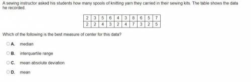 A sewing instructor asked his students how many spools of knitting yarn they carried in their sewin
