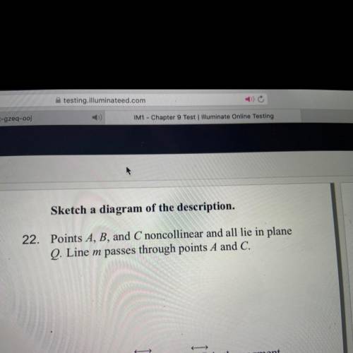Sketch a diagram of the description. Points A, B, and C noncollinear and all lie in plane

Q. Line