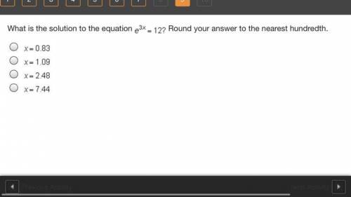 What is the solution to the equation Round your answer to the nearest