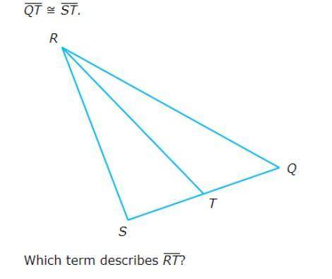 Geometry help please. Thank you. I picked C but that answer is wrong. What term Describes RT?