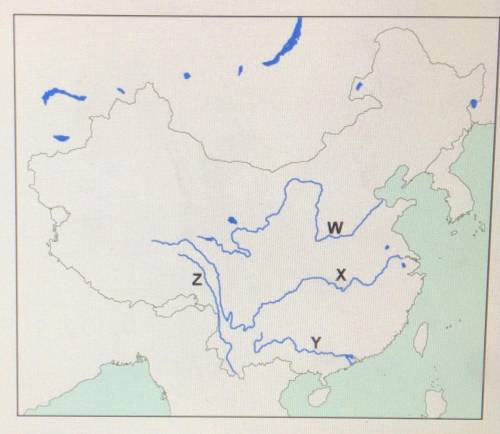 Look at the map of major rivers in china, then answer the question that follows. which description