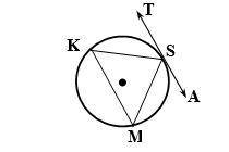 PLEASE HURRY WILL GIVE BRANLIEST!
given tangent to ∥ km prove ks ≅ ms