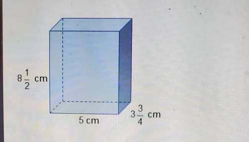 What is the volume of the rectangular prism?

A : 17 1/4B : 18 3/4 C : 27 1/4D : 159 3/8  HURRY I