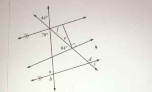Find the measure of angle a and angle b. Explain.
