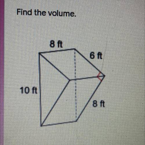 Pls help
find the volume.