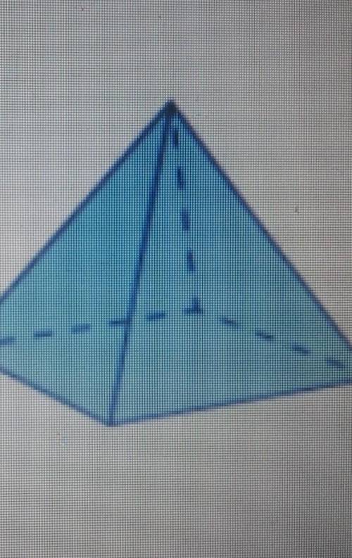14. Classify the figure below. Identify how many faces, vertices, and edges.​