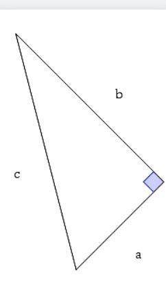 33. Which side of the triangle in the diagram is the hypotenuse?
A. B
B. C
C. A
