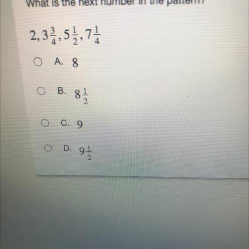 What is the next number in the pattern?