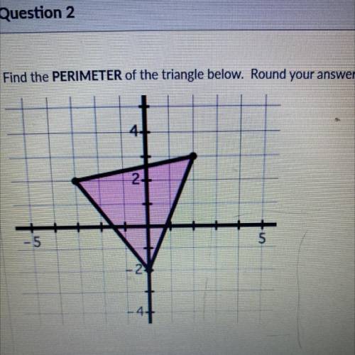 Find the perimeter of triangle round nearest tength
