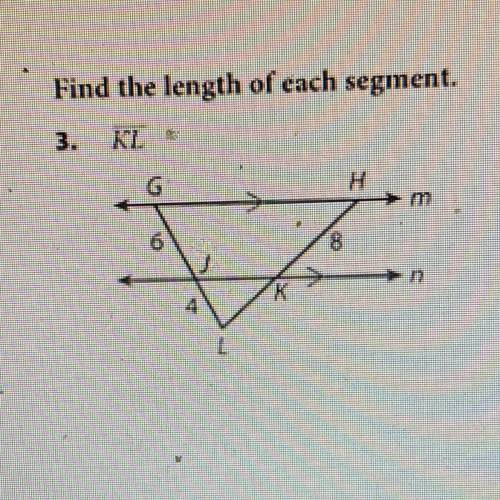Find the lengths of each segment