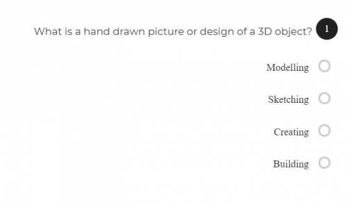 What is a hand drawn picture or design of a 3D object
