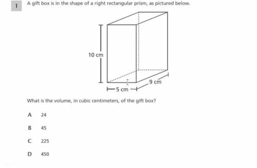 What is the volume, in cubic centimeters, of the gift box?