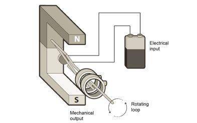 What does this diagram represent?

A.) a turbine
B.) a motor
C.) a generator
D.) an electromagnet
