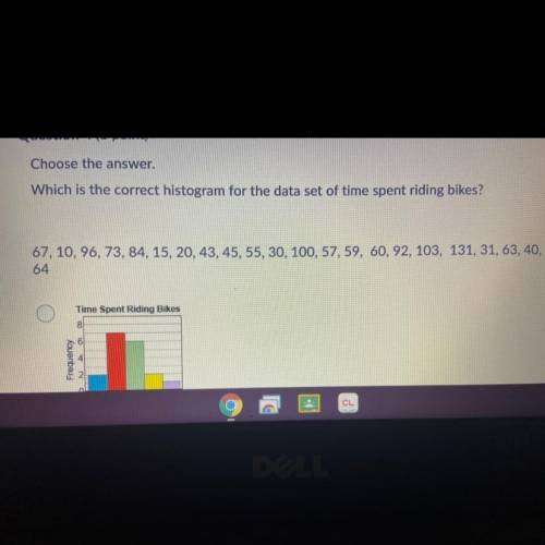 Which is the correct histogram for the data set of time spent riding bikes?