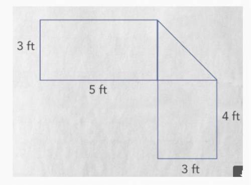 A kitchen counter will be designed according to the measurements of the diagram in the image. What