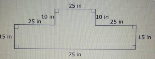 The figure shown is created by joining two rectangles.

(picture will be shown)
enter the area, in