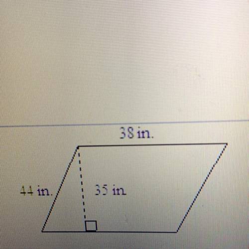 Find the area of the parallelogram. The figure is not drawn to scale.