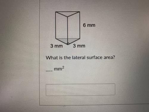 What is the lateral surface area 
Right answer gets brainlist
