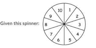 What is the probability of spinning a number greater than 4 or an odd number?