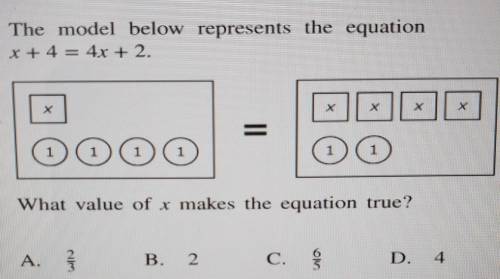 I need help on this questionx + 4 = 4x + 2.​