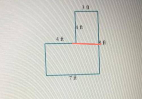Find the area of the figure. Sides meet at right angles. No links please.