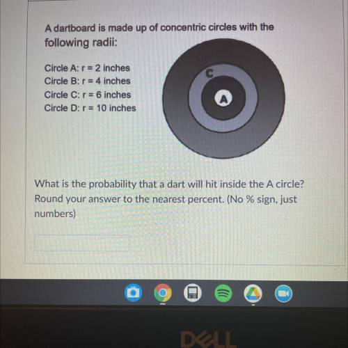 Help pls!! no links pls

A dartboard is made up of concentric circles with the
following radii:
Ci