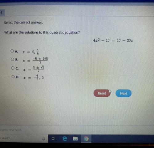 I need help with this math question ASAP! 
THE QUADRATIC FORMULA TEST!