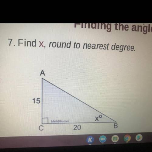 7. Find x, round to nearest degree.
(Pls add the steps)