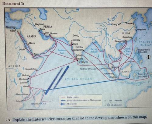 Explain the historical circumstances that led to the development shown on this map. Need help pleas