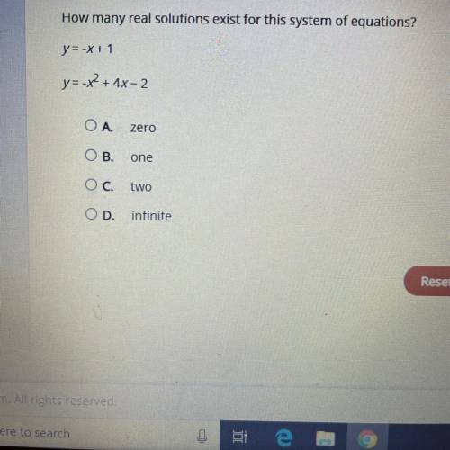 How many real solutions exist for this system of equations? I need help ASAP:(
Plato .