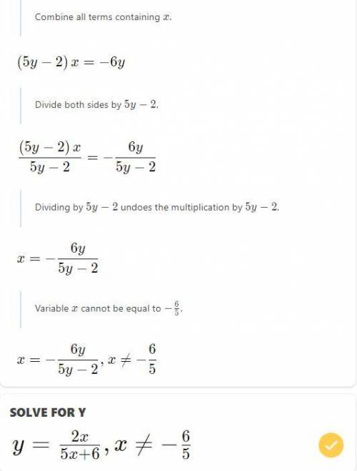 Find the inverse of f(x)= 2x/(5x+6)​