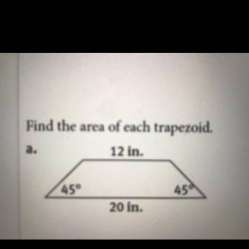 Find the area of each trapezoid.
Please help