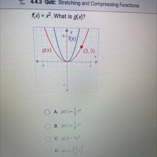 F(x) = x2. What is g(x)?
LMK ASAP