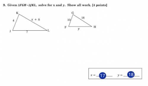 Just need to solve for x and y