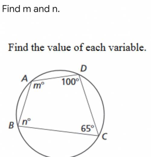 Find m and n 
Please help
