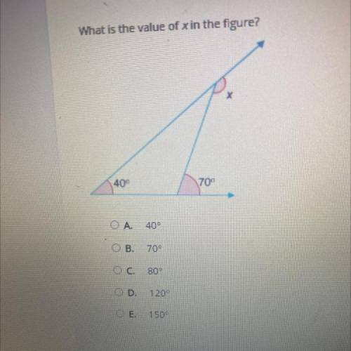 What is the value of x in the figure?
NEED HELP ASAP