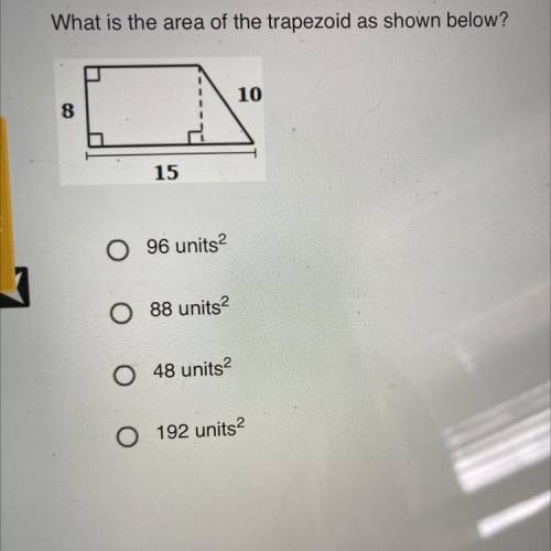What is the area of the trapezoid in the picture? I’m having trouble finding the length of top